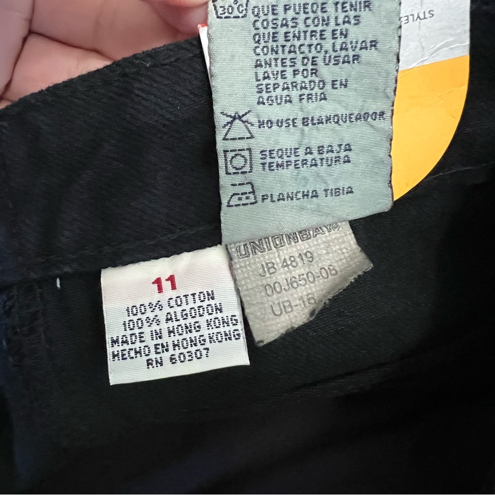 Vintage 90s Unionbay Black High Rise Baggy Jeans Women’s Size 11 NWT Y2K - Picture 8 of 15